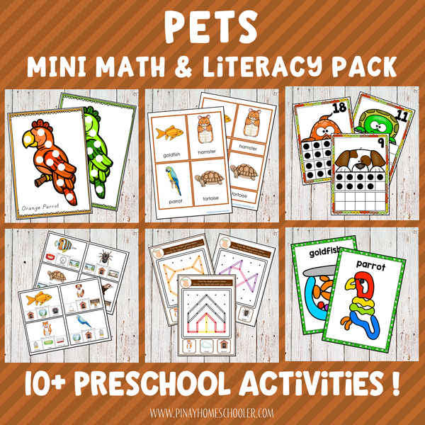 Pets Themed Preschool Kindergarten Mini Unit