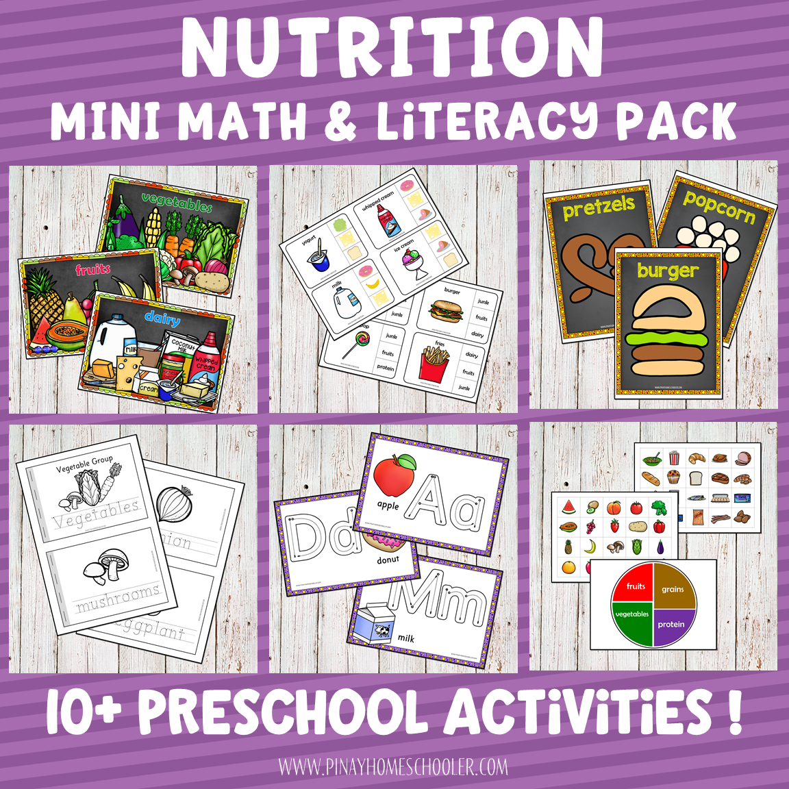 Nutrition Preschool and Kindergarten Mini Unit Activities