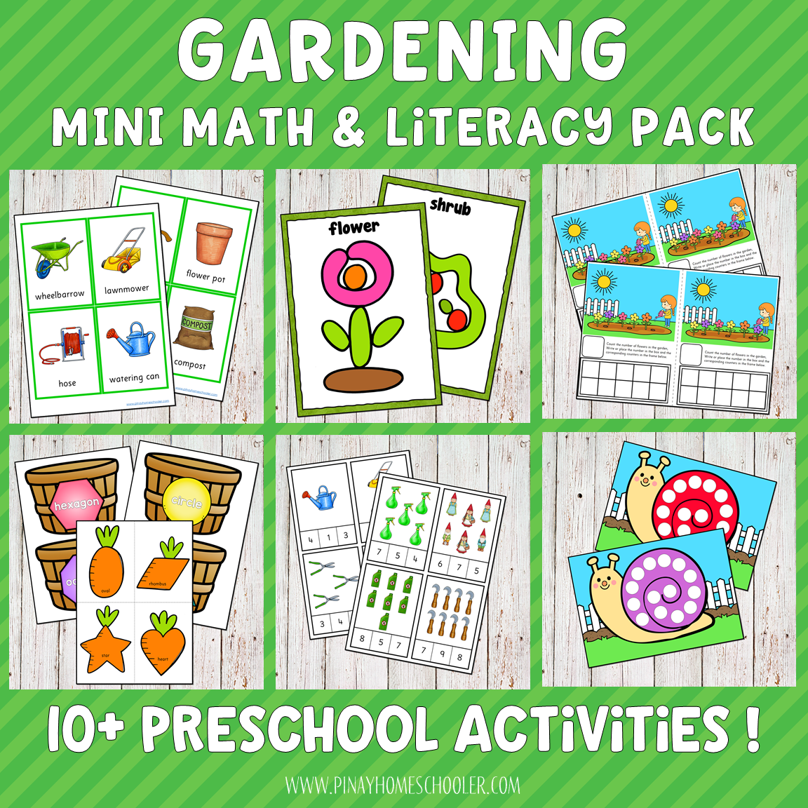 Gardening Themed Preschool Kindergarten Mini Unit
