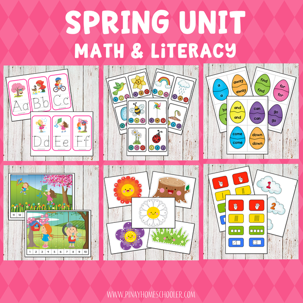 Spring Preschool Math and Literacy Pack – Pinay Homeschooler Shop