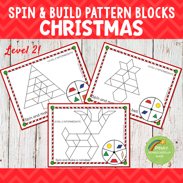 Christmas Pattern Blocks Spin and Build