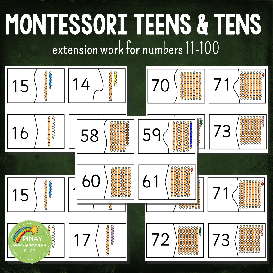 Montessori Teens and Tens Extension Work