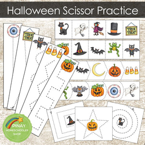 Halloween Scissor Skills Cutting Strips