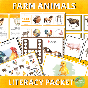 Montessori Farm Animals Literacy Packet