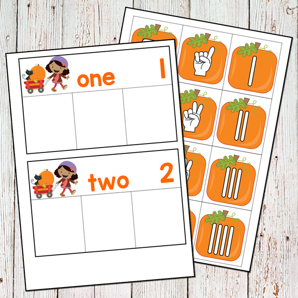 Pumpkins Squash Themed Preschool Math and Literacy Center