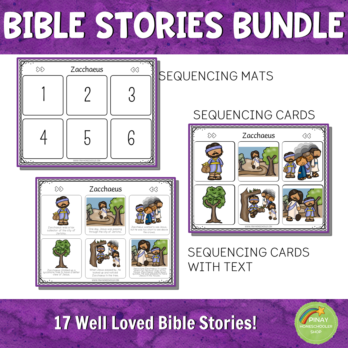 Bible Stories Sequencing BUNDLE Set 2