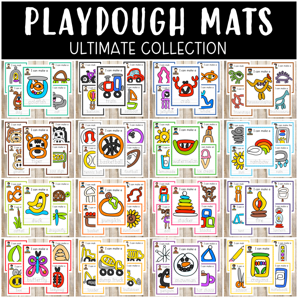 MEGA Playdough Mat Bundle (150+ printables)