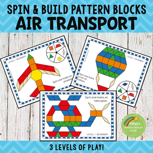 Air Transportation Pattern Blocks Spin and Build