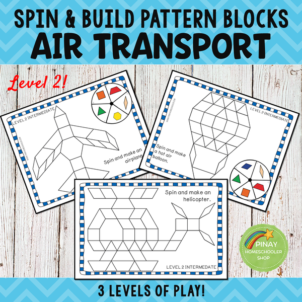 Air Transportation Pattern Blocks Spin and Build
