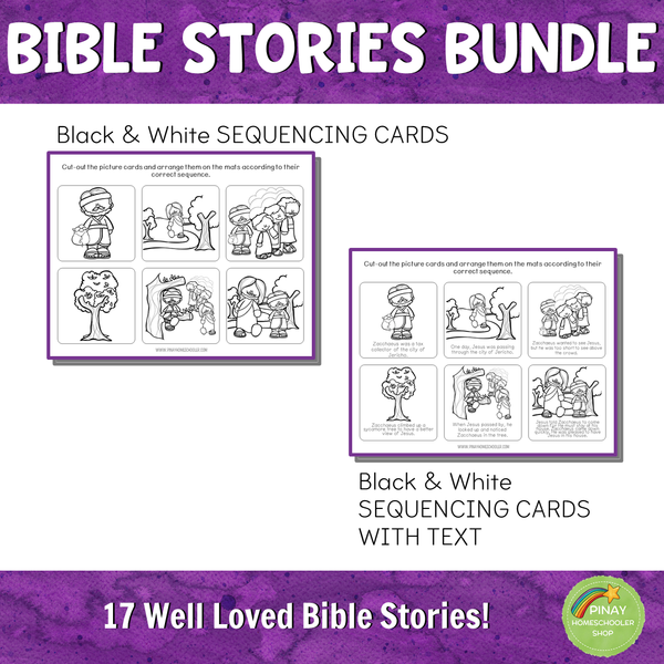 Bible Stories Sequencing BUNDLE Set 2