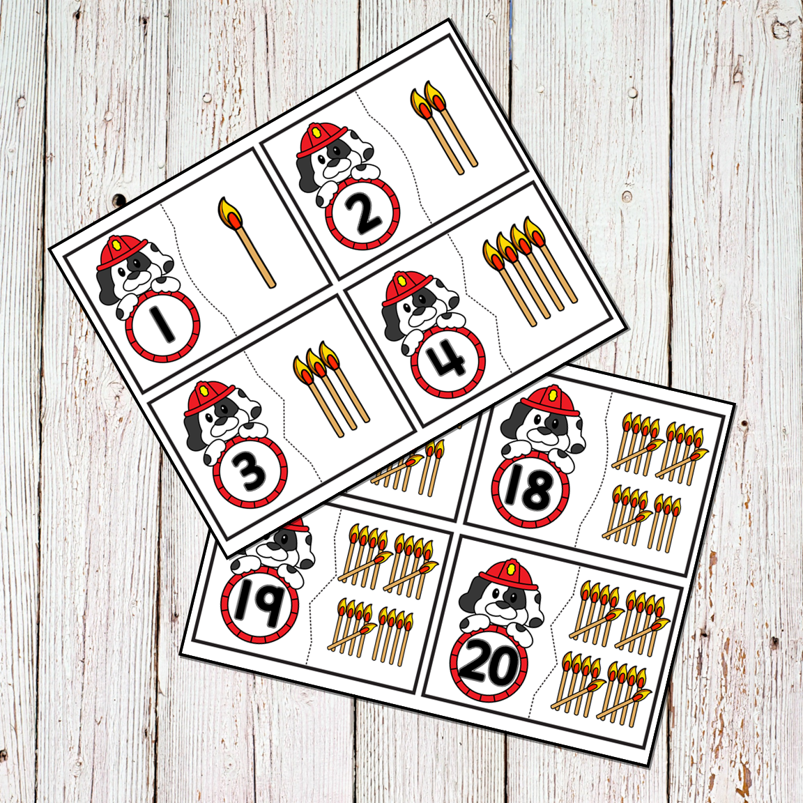 Fire Prevention Safety Preschool Math and Literacy Centers