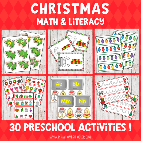 Christmas Preschool Unit - Math and Literacy Centers