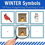 Winter Magnifying Matching Activity Cards