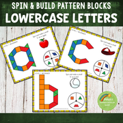 Lowercase Letters Pattern Blocks Spin and Build
