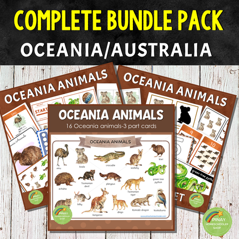 Montessori Oceania Animals Complete BUNDLE Pack
