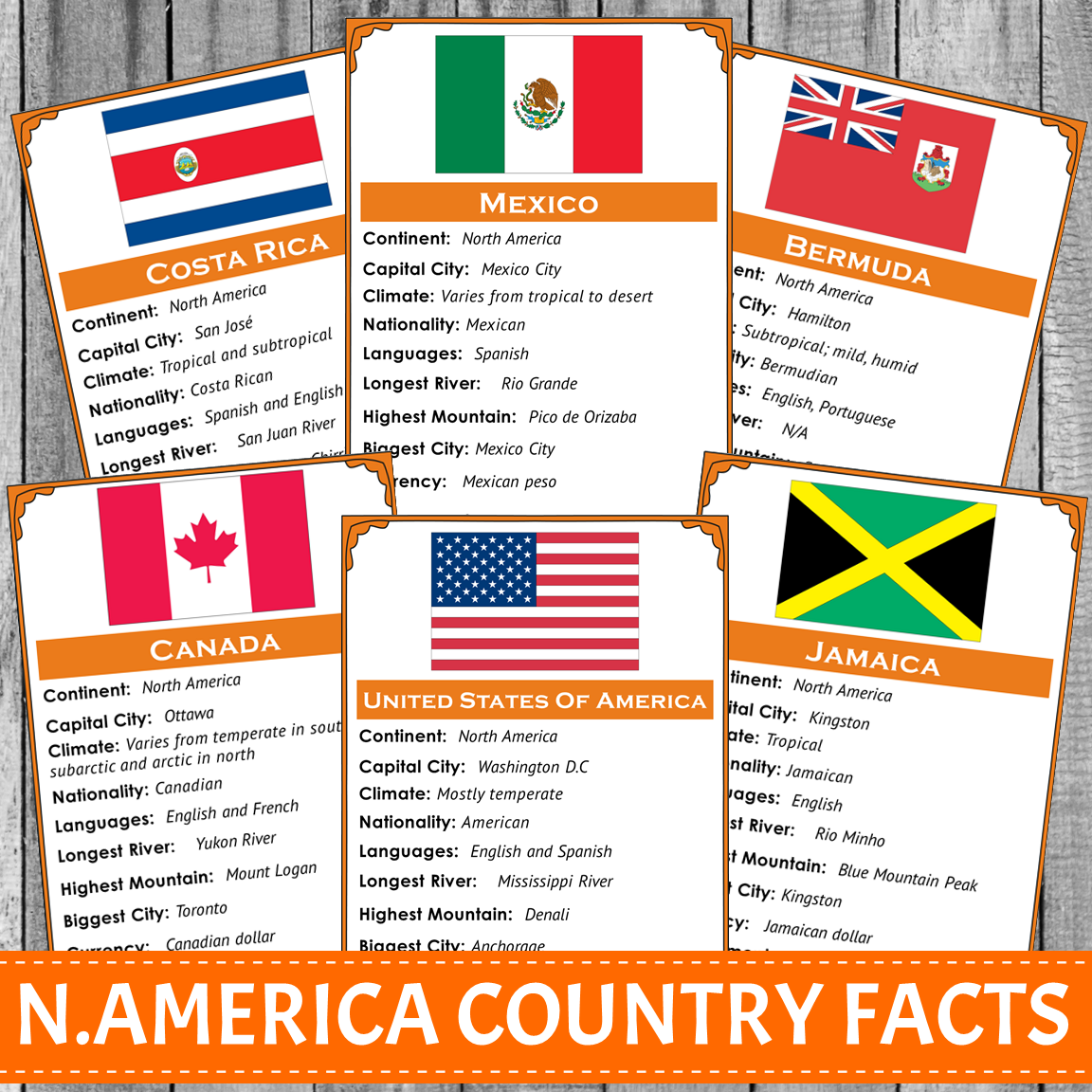 Geography Country Facts Bundle COMPLETE