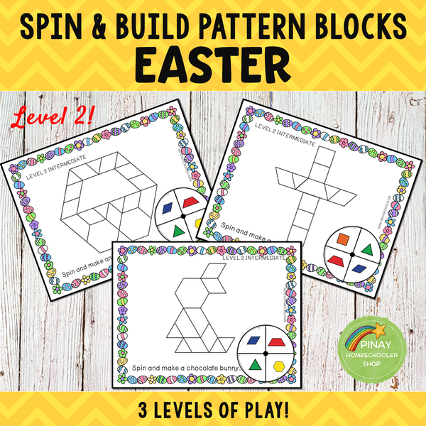 Easter Pattern Blocks Spin and Build