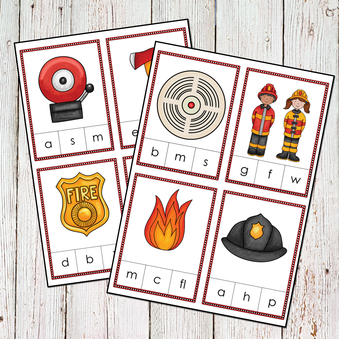 Fire Prevention Safety Preschool Math and Literacy Centers