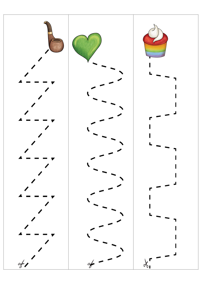 St. Patrick's Day Scissor Skills Cutting Strips