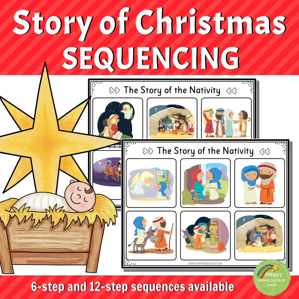Story of Christmas and Easter Sequencing BUNDLE