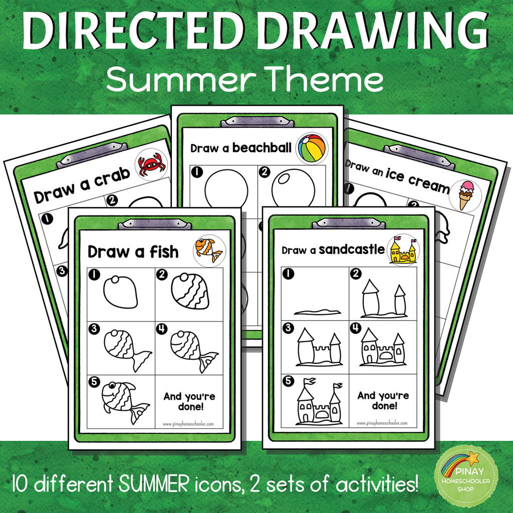 Directed Drawing Summer Theme Pinay Homeschooler Shop Directed drawing summer theme pinay homeschooler shop