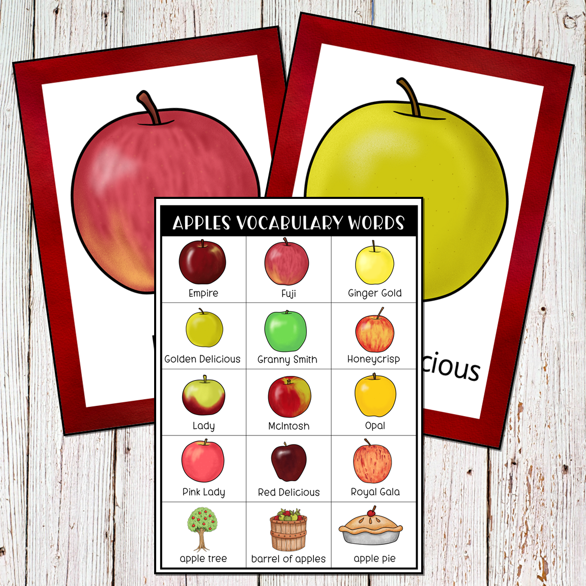 Apple Themed Preschool Math & Literacy Centers