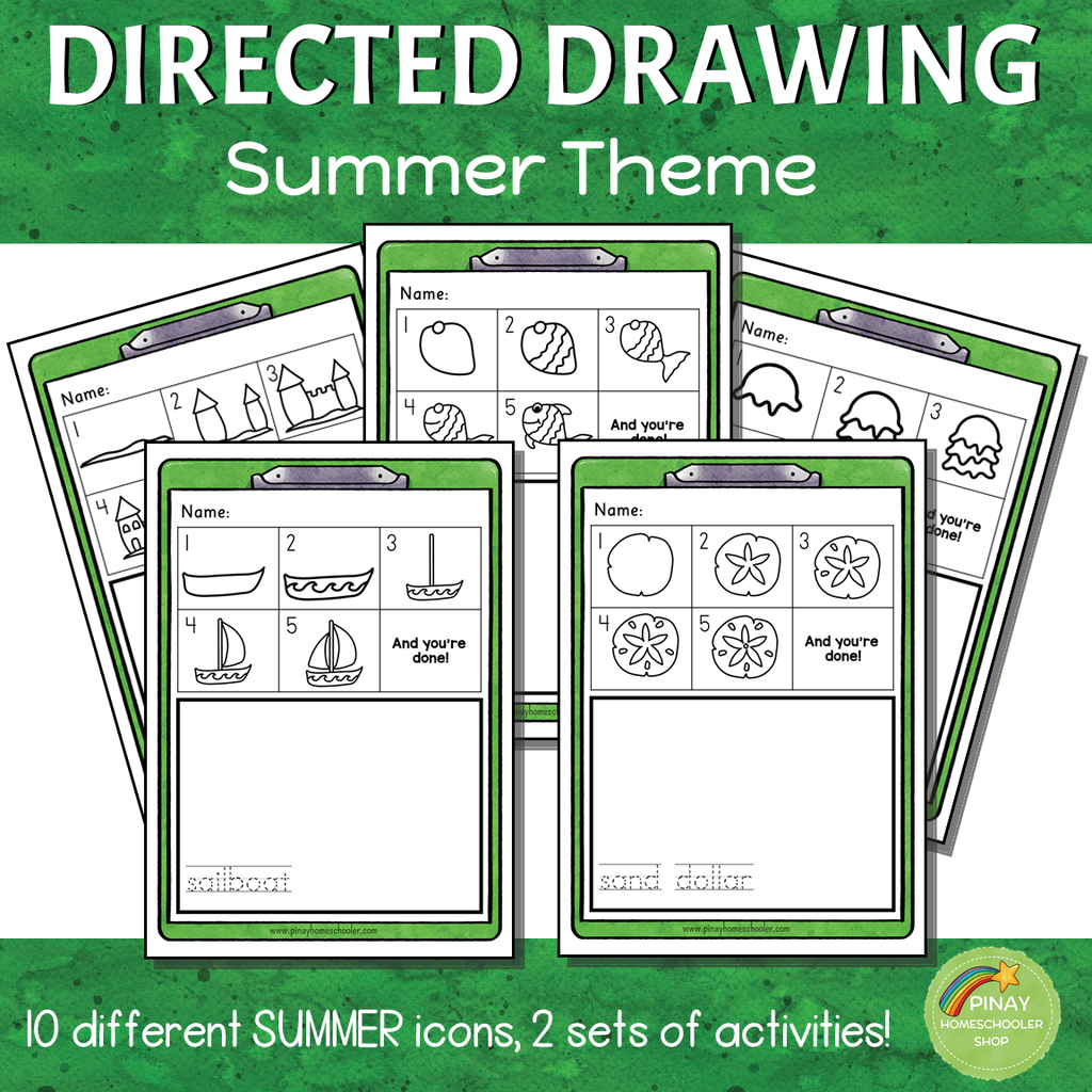 Directed Drawing Summer Theme Pinay Homeschooler Shop Directed drawing summer theme pinay homeschooler shop