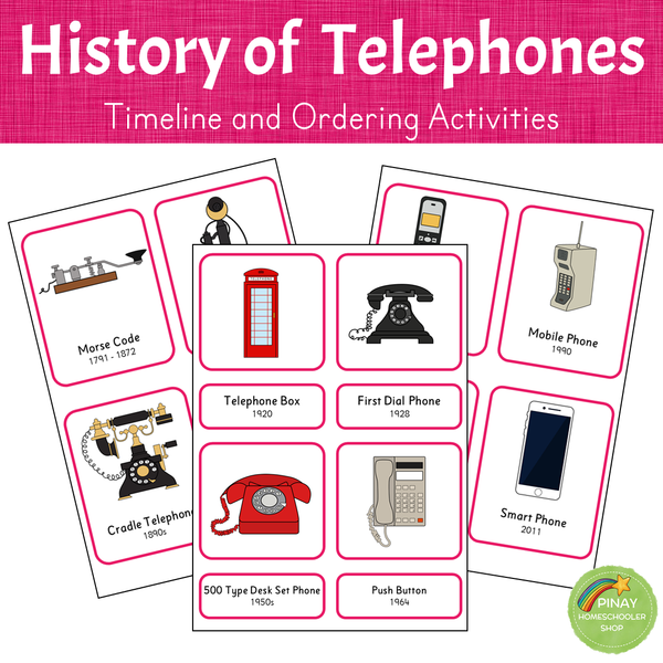 History of Telephones - Timeline and Ordering Activities