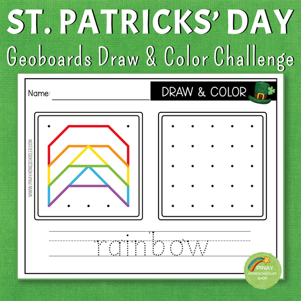 St. Patrick's Day Geoboards Draw and Color Pack