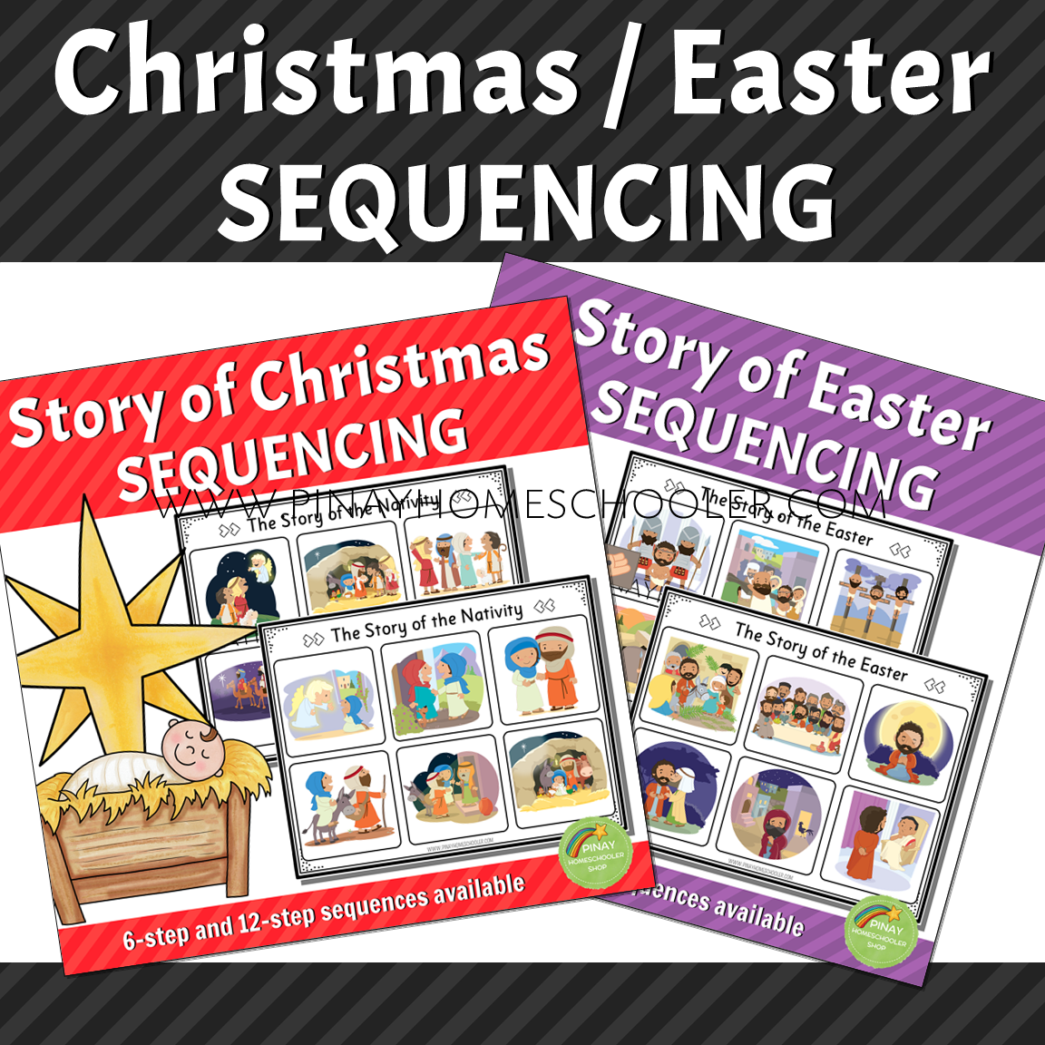 Story of Christmas and Easter Sequencing BUNDLE