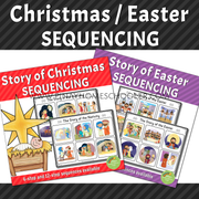 Story of Christmas and Easter Sequencing BUNDLE
