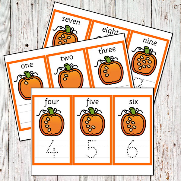 Pumpkins Squash Themed Preschool Math and Literacy Center