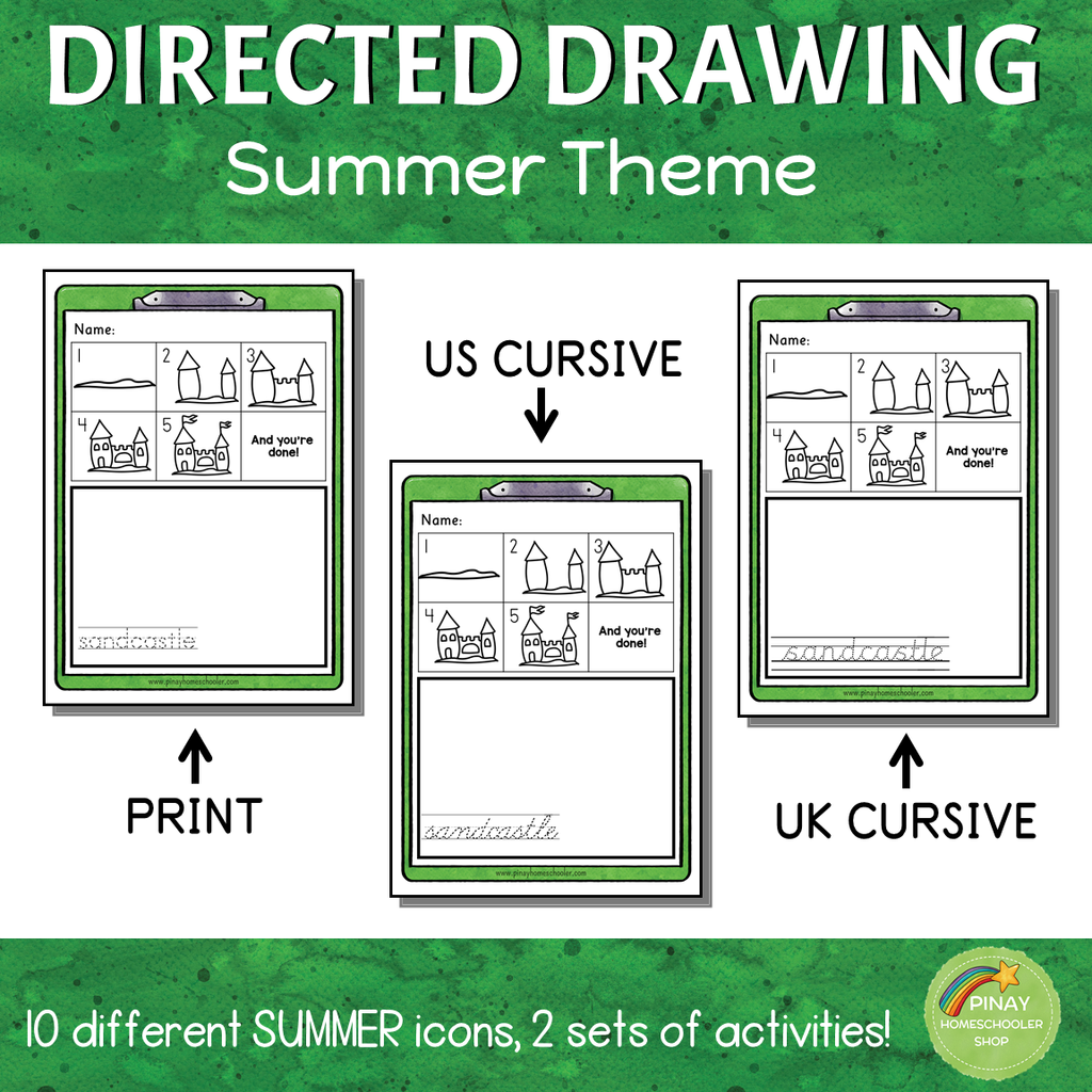 Directed Drawing Summer Theme Pinay Homeschooler Shop Directed drawing summer theme pinay homeschooler shop