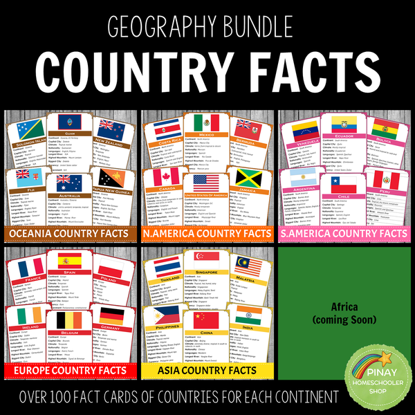 Geography Country Facts Bundle COMPLETE