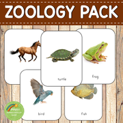 Montessori 3 Part Cards Zoology BUNDLE