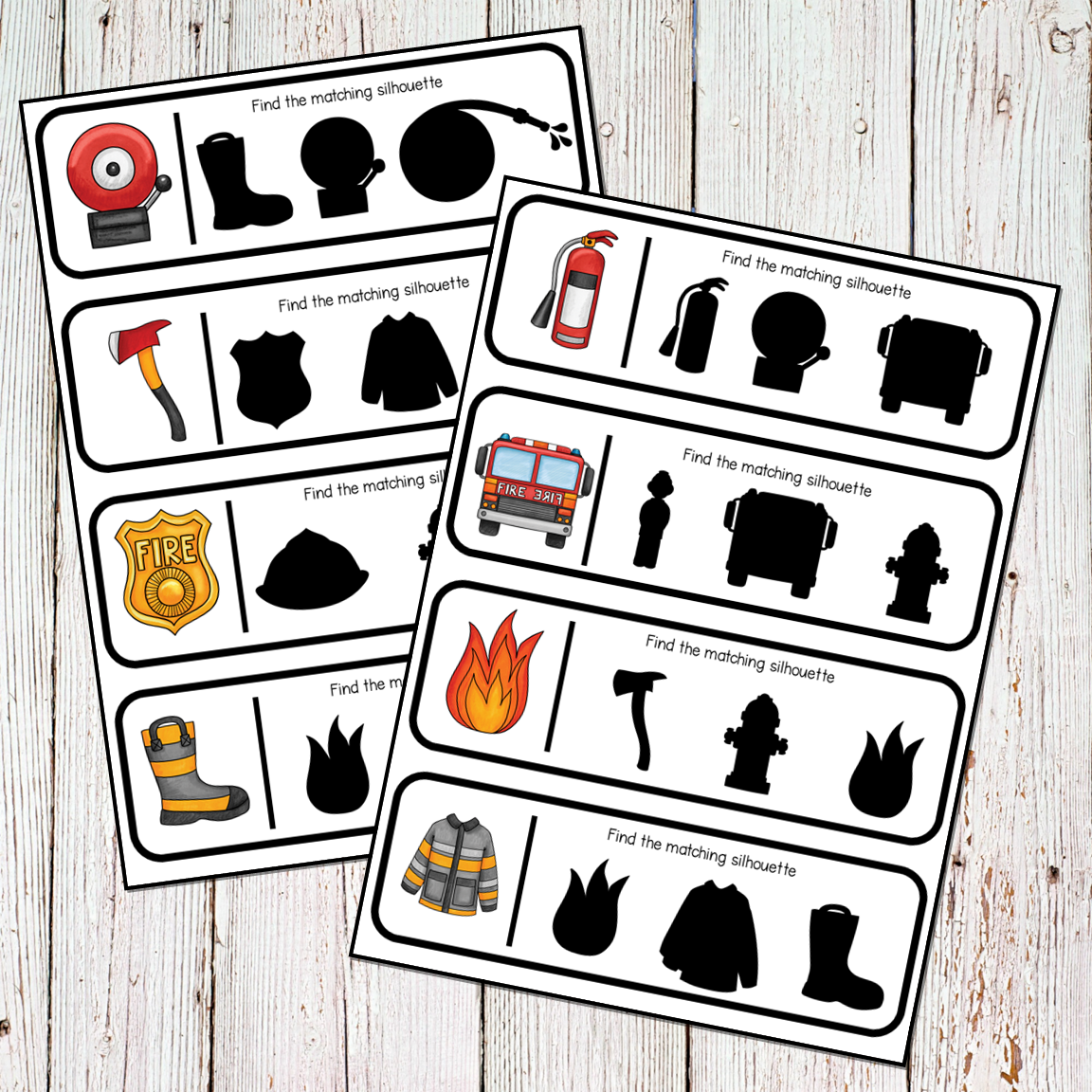 Fire Prevention Safety Preschool Math and Literacy Centers